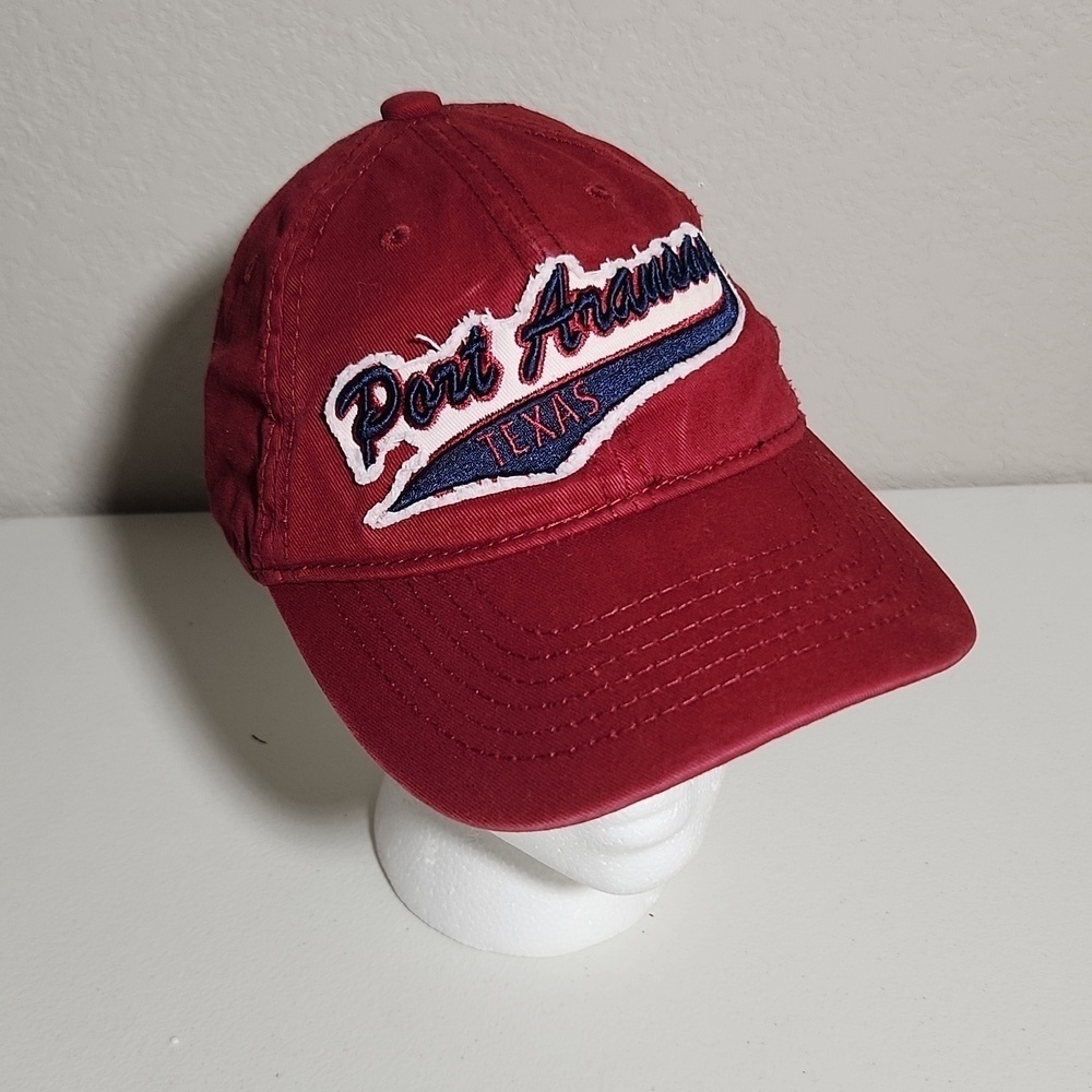Port Aransas Texas hat Mens Cap jacobson hat maroon strap back